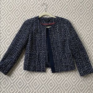 J Crew tweed woven metallic coat